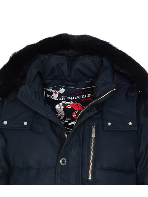 ORIGINAL 3Q JACKET MOOSE KNUCKLES | M35MJ128S546 NAVY W/BLK SH